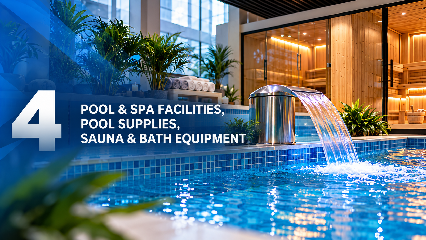 Pool & Spa Facilities, Pool Supplies, Sauna & Bath Equipment
